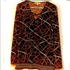 MICHAEL KORS Gorgeous &Classy Detailed Large Top🎁